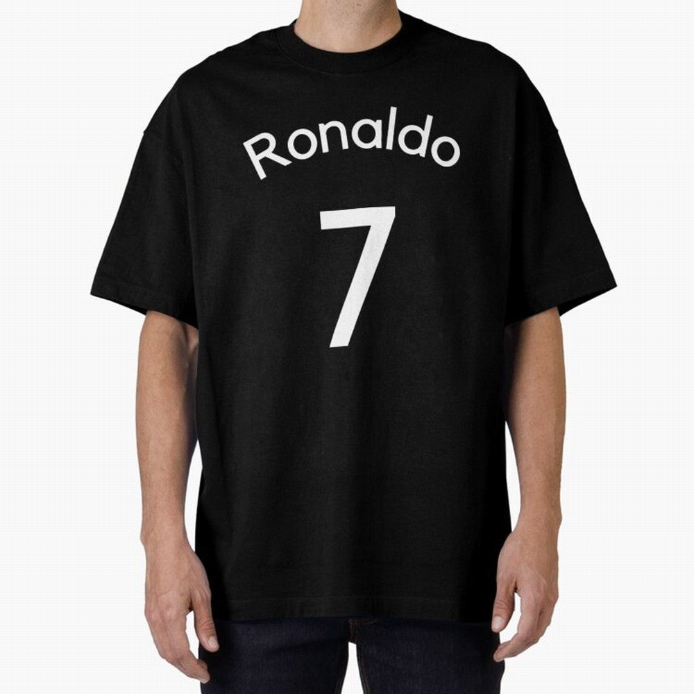 Ronaldo Manchester United Oversized T-Shirt Celebrate Soccer Greatness during FIFA World Cup 2026 for Fans of Haaland and Netherlands, Bringing Football Festival Excitement, Trophy Ambitions, Country Rivalries and Star Player Buzz; Great for