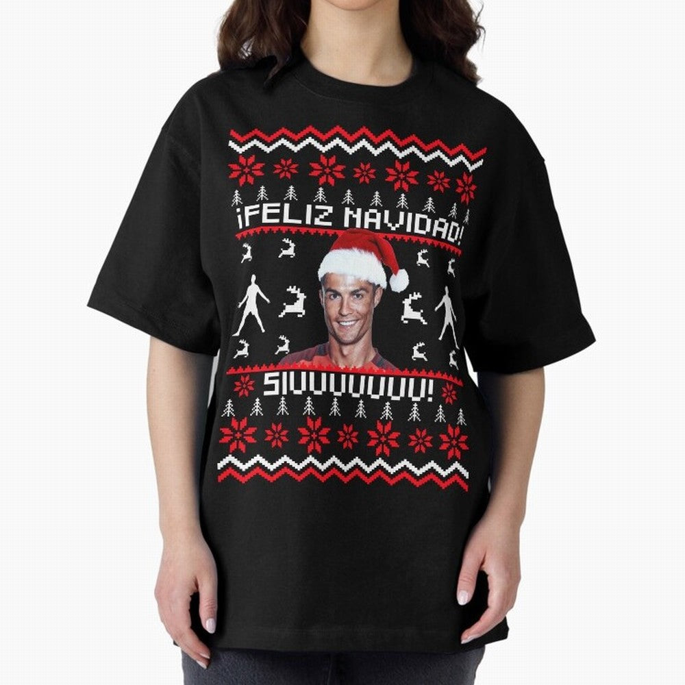 Cristiano Ronaldo El Bicho SIUU Ugly Sweater Oversized T-Shirt Make Game Day About FIFA World Cup 2026 Group Stage Connected to Cristiano Ronaldo, Haaland and CR7, France Energy, Fan Favorite Moments, National Team Passion, Big Match Drama and