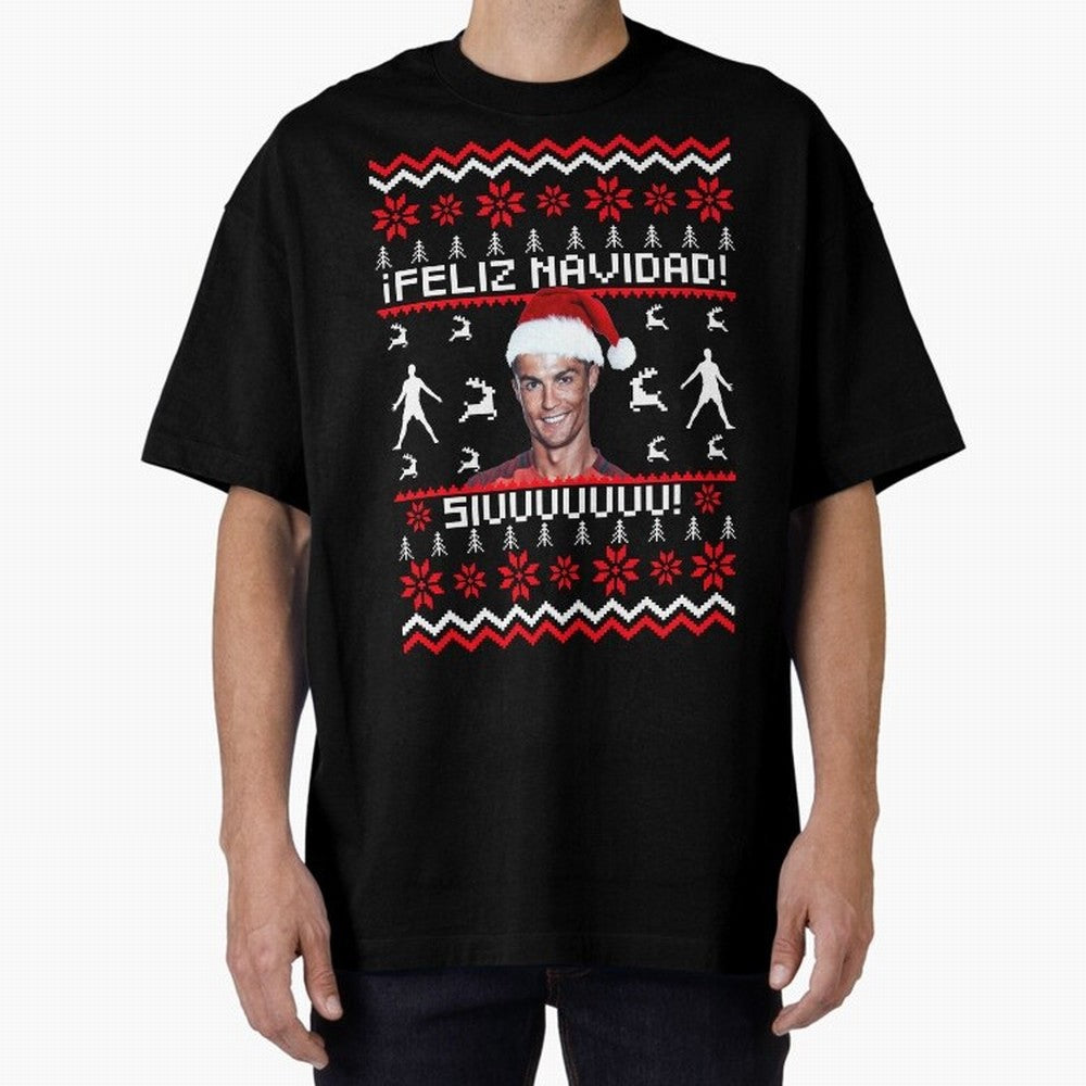 Cristiano Ronaldo El Bicho SIUU Ugly Sweater Oversized T-Shirt Make Game Day About FIFA World Cup 2026 Group Stage Connected to Cristiano Ronaldo, Haaland and CR7, France Energy, Fan Favorite Moments, National Team Passion, Big Match Drama and