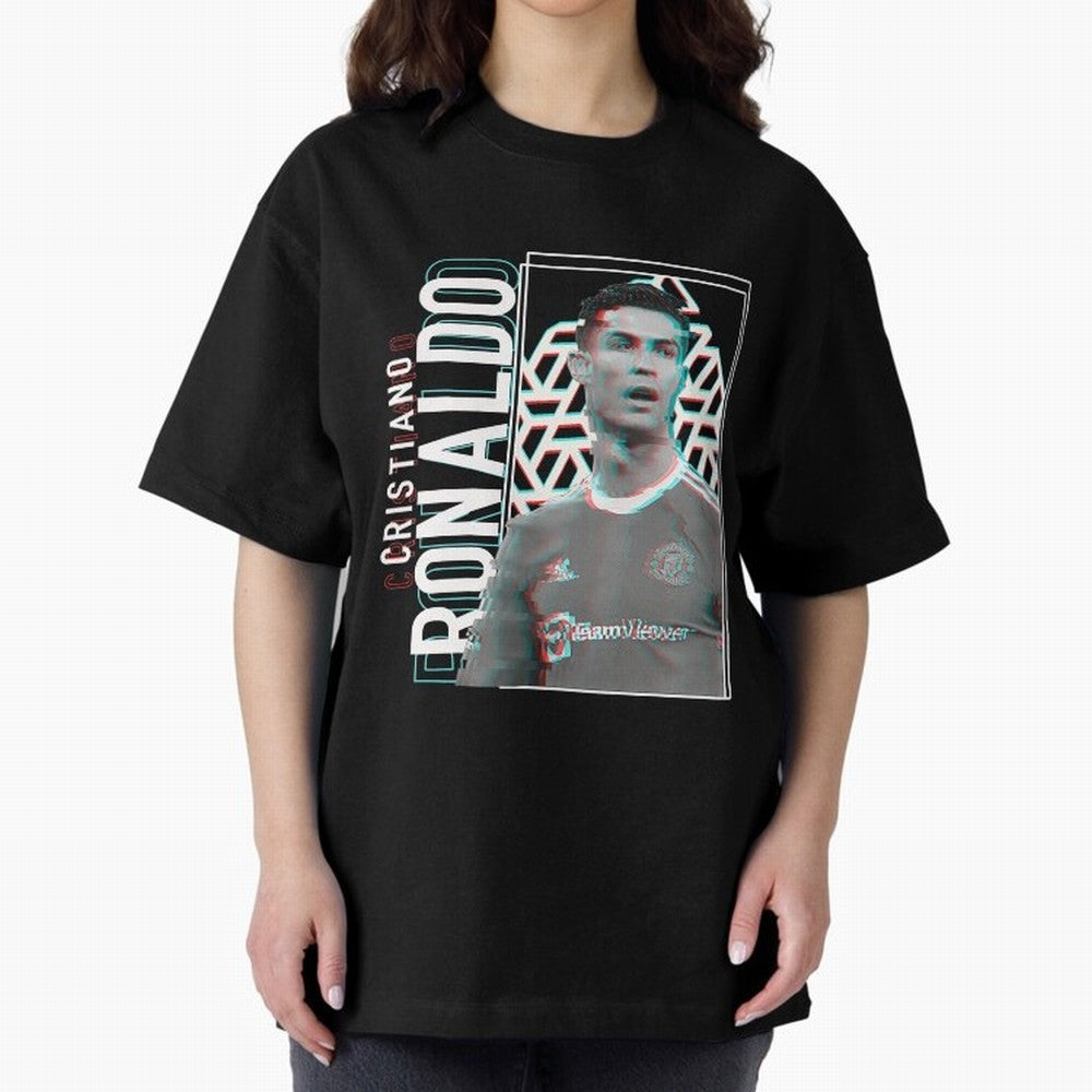 Cristiano Ronaldo sport Oversized T-Shirt Honor the Beautiful Game during FIFA World Cup 2026 Group Stage Spirit, Celebrating Spain, CR7, Goal Celebration Energy, Supporter Heritage, Football Icons and Worldwide Tournament Joy; Ideal for Fans Who