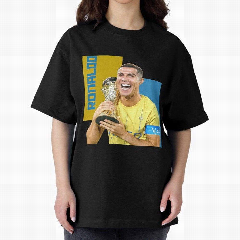 Ronaldo Oversized T-Shirt Refresh FIFA World Cup 2026 Spirit, with Portugal, Messi, Game Day Rituals, Football Legends, Country Pride and the Road to the Final; Perfect for Fans, Collectors, Family Gatherings, Watch Parties and Every Passionate