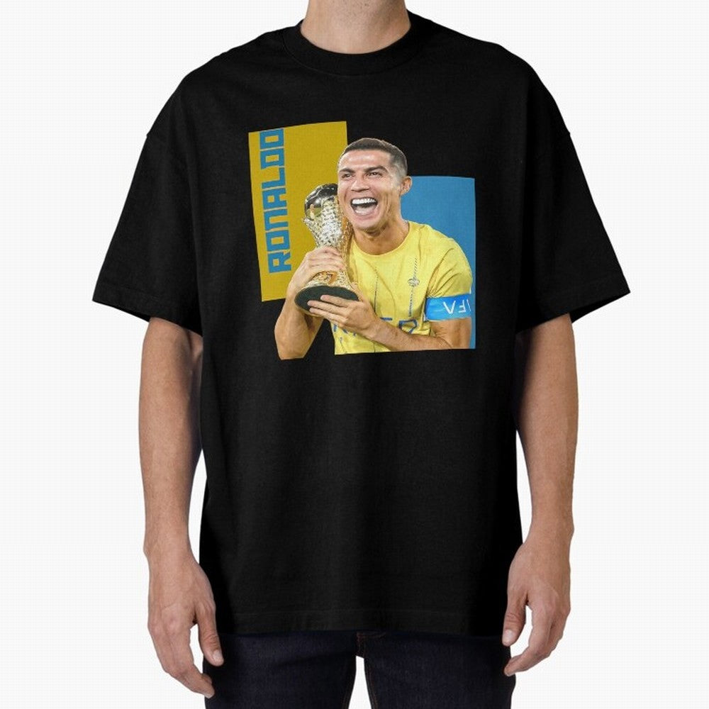 Ronaldo Oversized T-Shirt Refresh FIFA World Cup 2026 Spirit, with Portugal, Messi, Game Day Rituals, Football Legends, Country Pride and the Road to the Final; Perfect for Fans, Collectors, Family Gatherings, Watch Parties and Every Passionate