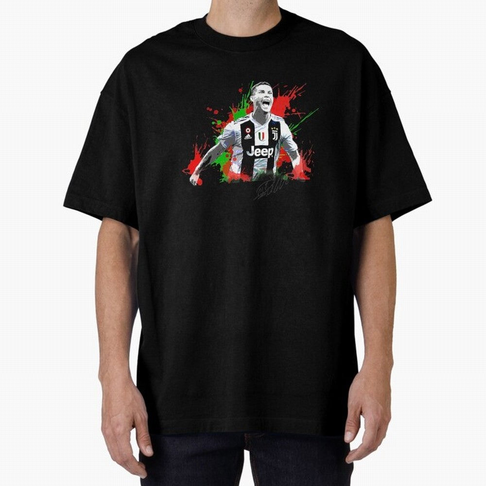 Cristiano Ronaldo Fan Oversized T-Shirt Celebrate Classic Football Spirit in FIFA World Cup 2026 for Fans of Messi and Cristiano Ronaldo and England and Germany, Bringing Supporter Pride, Iconic Celebrations, Legendary Names and Global Match Day