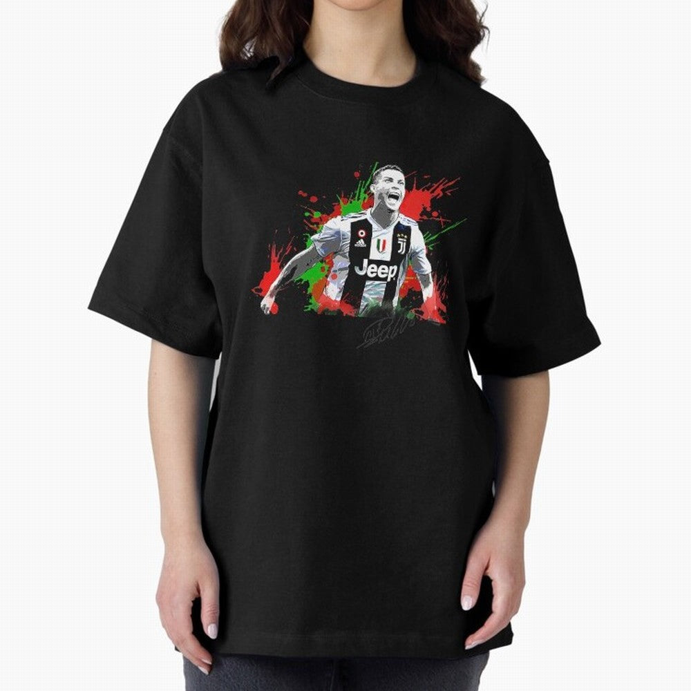Cristiano Ronaldo Fan Oversized T-Shirt Celebrate Classic Football Spirit in FIFA World Cup 2026 for Fans of Messi and Cristiano Ronaldo and England and Germany, Bringing Supporter Pride, Iconic Celebrations, Legendary Names and Global Match Day