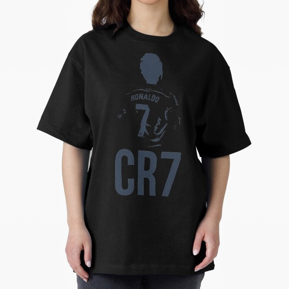 CR7 - Cristiano Ronaldo Oversized T-Shirt Experience the Global Stage of Global Football Passion for FIFA World Cup 2026 USA Canada Mexico, Capturing Neymar, Haaland and Cristiano Ronaldo, Portugal, Match Day Excitement, Supporter Culture, Golden