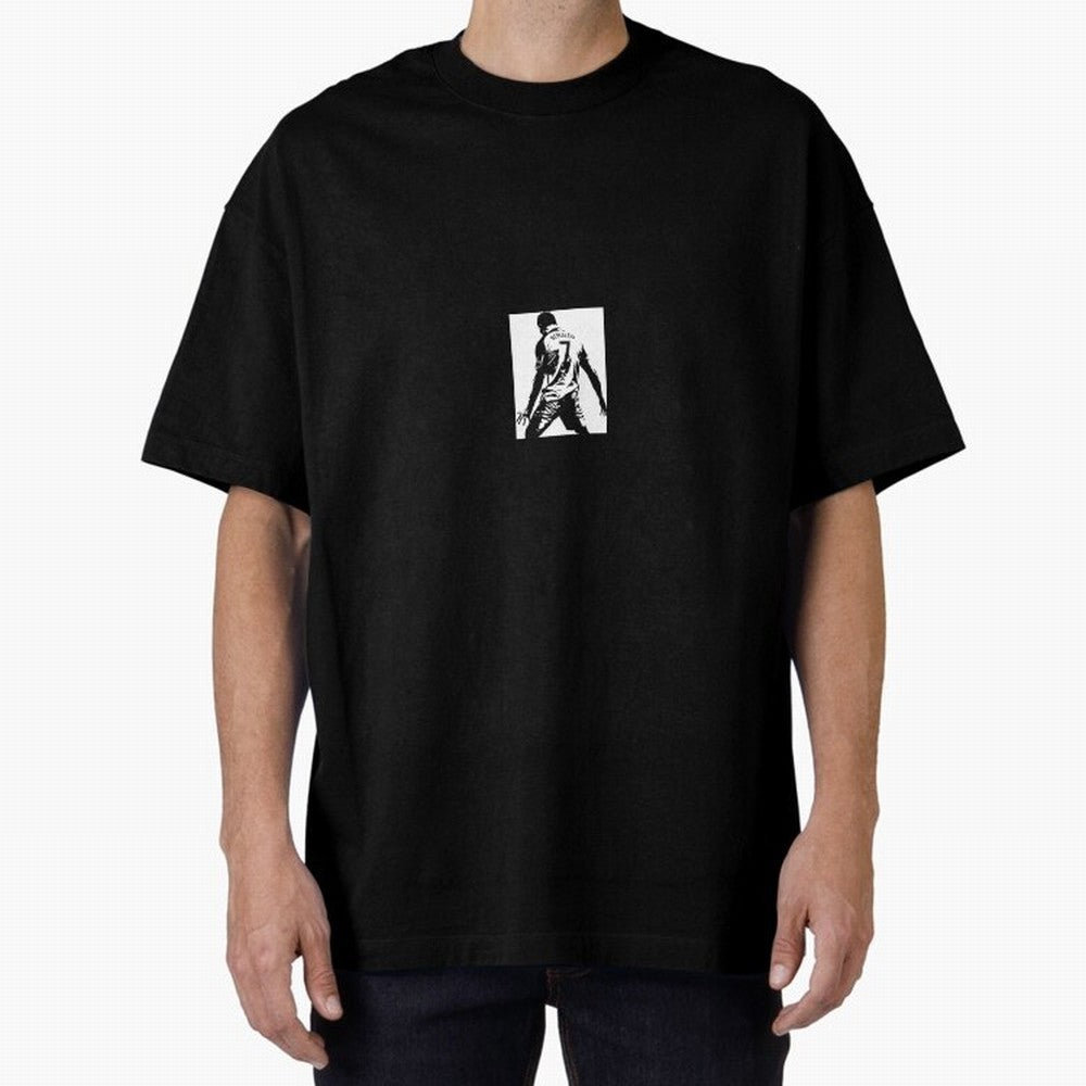 Ronaldo sticker Oversized T-Shirt Turn Football Passion into the FIFA World Cup 2026 Journey through Mbappe and Neymar Highlights, England and Germany Pride, Match Day Excitement, Supporter Culture, Golden Goals and Global Football Passion; Great