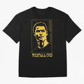 Ronaldo Golden Style Portrait art illustration Oversized T-Shirt Honor the Football Icons of FIFA World Cup 2026 USA Canada Mexico Capturing Neymar, Argentina Energy, Retro Football Energy, Iconic Rivalries, Trophy Chase Drama and Stadium