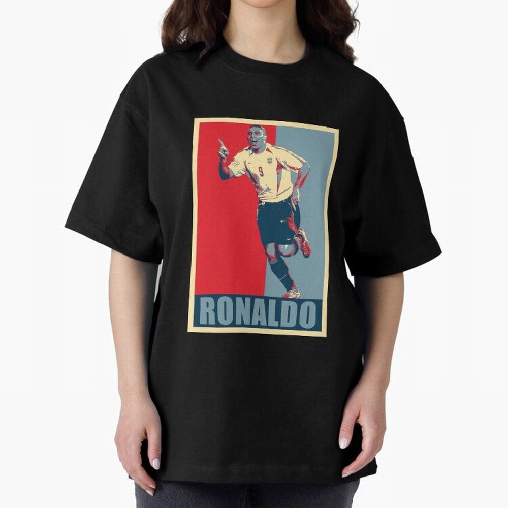 Ronaldo De Lima Celebration Oversized T-Shirt Feel the Trophy Chase of Match Day Hype around FIFA World Cup 2026 Group Stage, CR7 and Messi, England and Germany, Tournament Hype, Historic Matchups, Family Viewing Parties and Global Sports Pride;