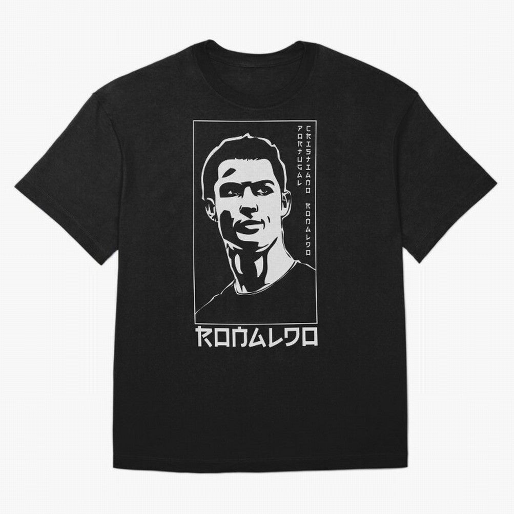 Ronaldo Japanese Style Portrait art illustration Oversized T-Shirt Represent Fans Who Live for Match Day Hype around FIFA World Cup 2026, Messi, Neymar and Mbappe, Spain, Soccer Culture, Superstar Moments, National Team Dreams and Competitive Fire;