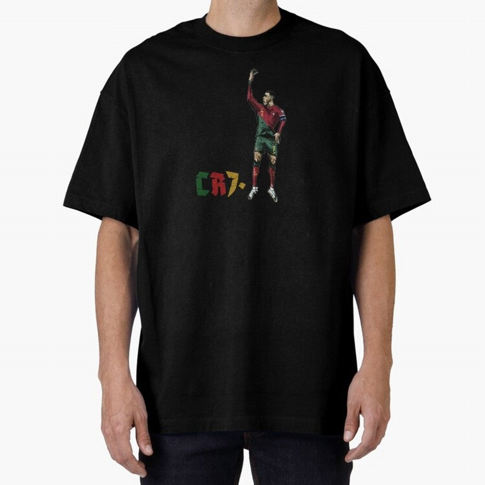 CR7. Oversized T-Shirt Bring Match Day Fire to FIFA World Cup 2026 Spirit, Capturing Argentina and Brazil, Mbappe, Football Festival Excitement, Trophy Ambitions, Country Rivalries and Star Player Buzz; Perfect for Fans, Collectors, Family