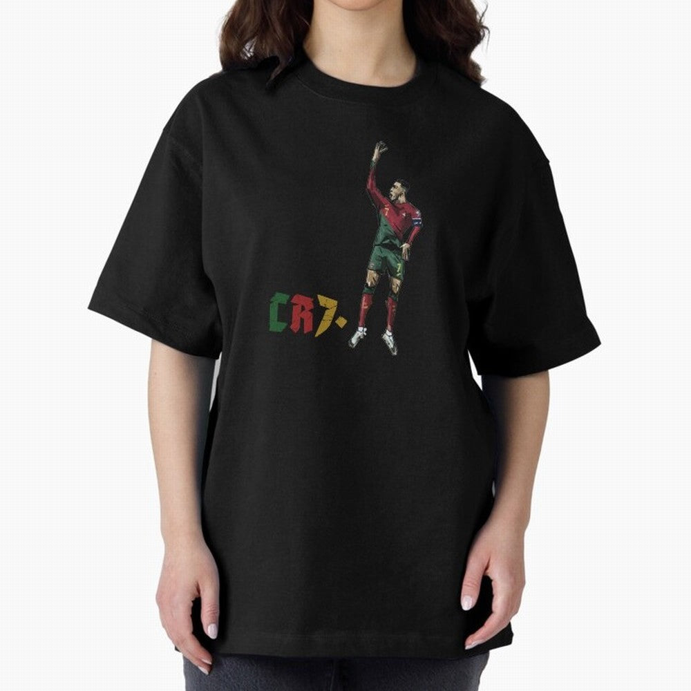 CR7. Oversized T-Shirt Bring Match Day Fire to FIFA World Cup 2026 Spirit, Capturing Argentina and Brazil, Mbappe, Football Festival Excitement, Trophy Ambitions, Country Rivalries and Star Player Buzz; Perfect for Fans, Collectors, Family