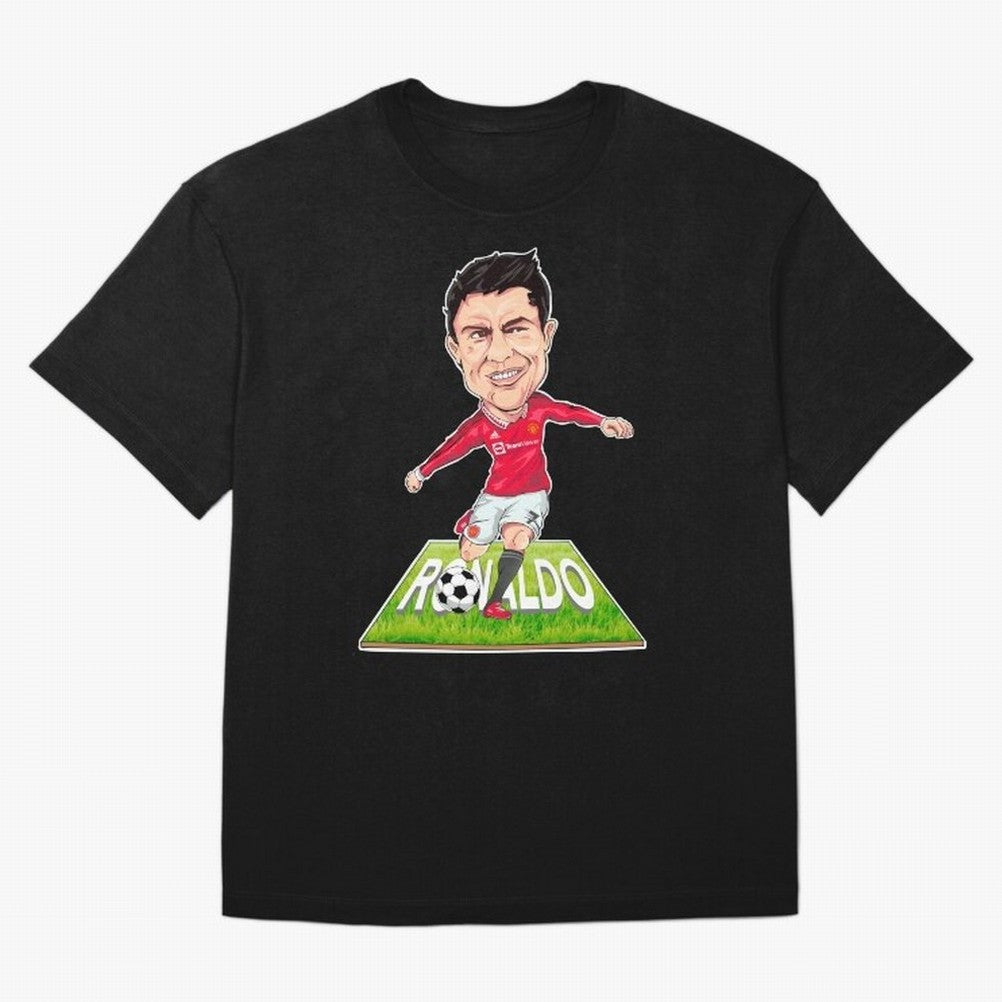 Cristiano Ronaldo Oversized T-Shirt Capture Stadium Memories from FIFA World Cup 2026 Group Stage for Fans of Messi and Netherlands, Bringing Championship Spirit, Famous Goals, Roaring Crowds and International Football Unity; Made for Collectors