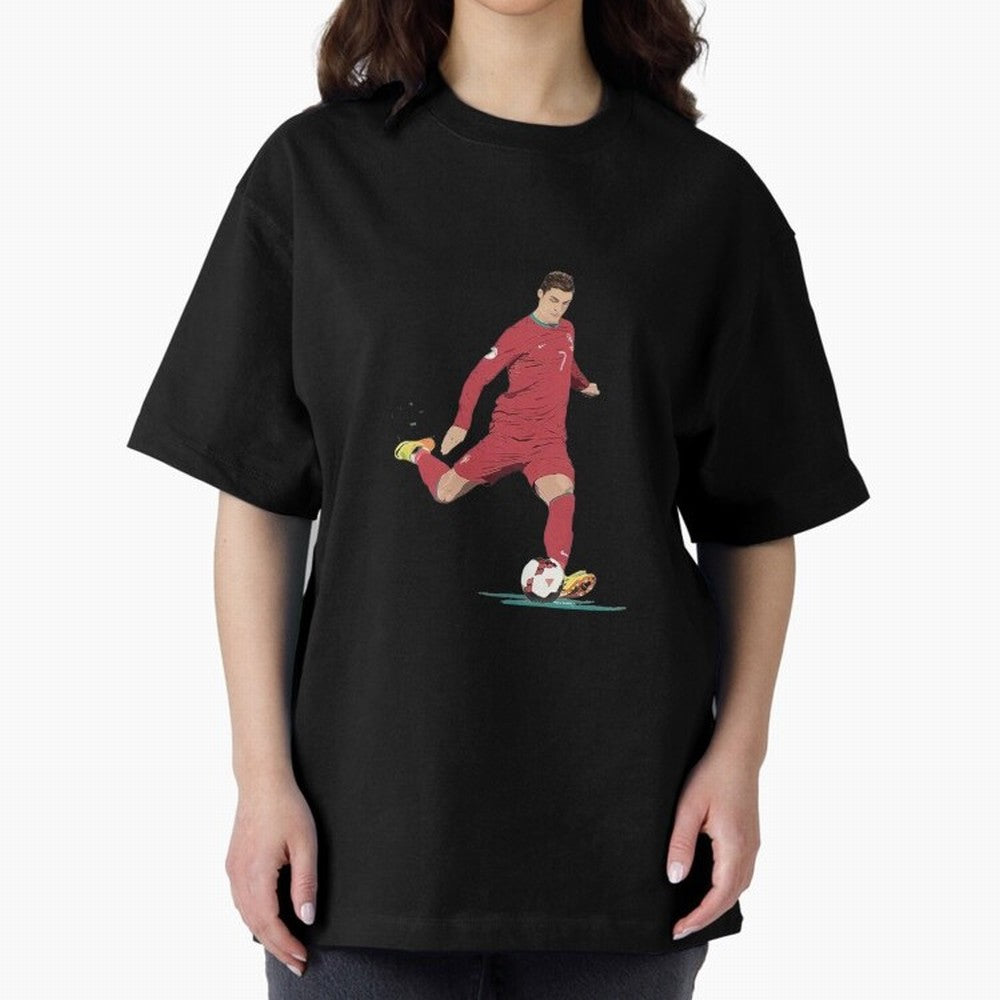 Cristiano ronaldo portugal 2022 Oversized T-Shirt Capture Global Football Passion for FIFA World Cup 2026 Group Stage, Made for Cristiano Ronaldo, England and Germany, Vintage Soccer Flavor, Modern Football Stars, National Flags and Final Night