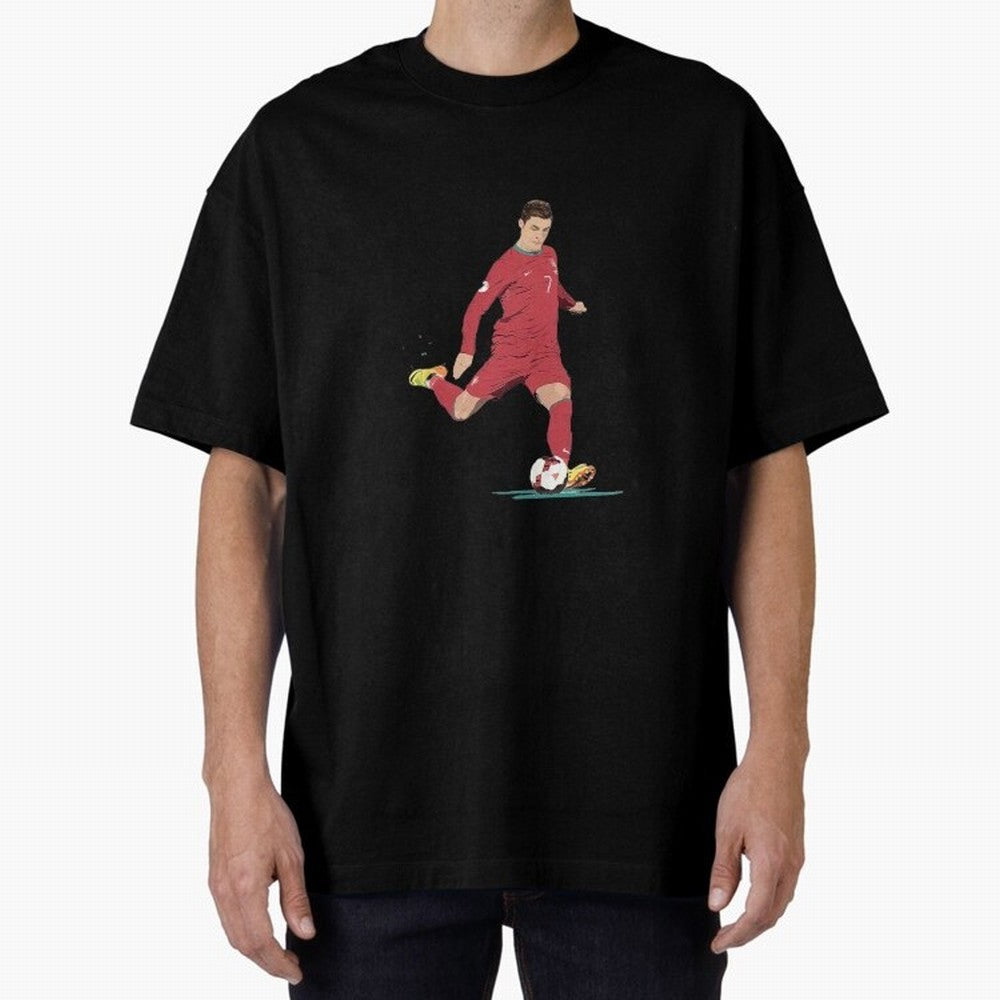 Cristiano ronaldo portugal 2022 Oversized T-Shirt Capture Global Football Passion for FIFA World Cup 2026 Group Stage, Made for Cristiano Ronaldo, England and Germany, Vintage Soccer Flavor, Modern Football Stars, National Flags and Final Night