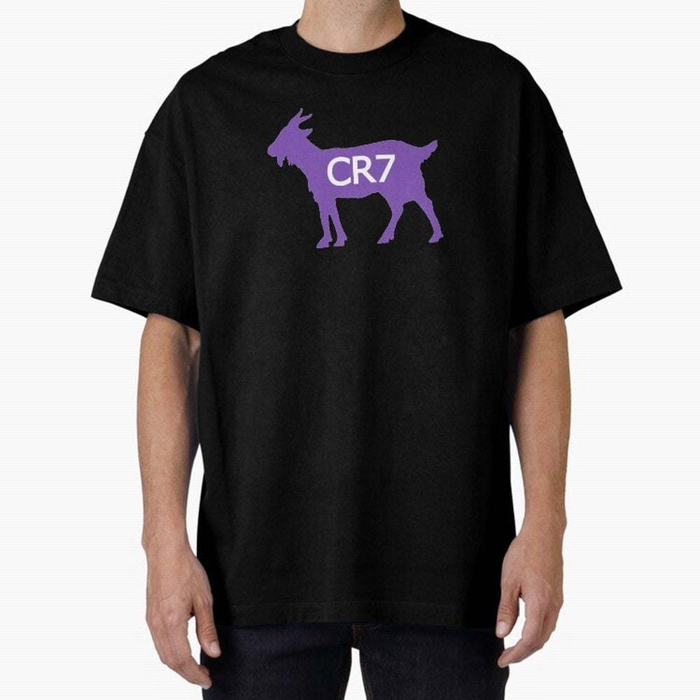 CR7 GOAT Purple Oversized T-Shirt Mark FIFA World Cup 2026 USA Canada Mexico Driven by Mbappe and Neymar, France Energy, Global Supporter Spirit, Legendary Goals, National Colors and Tournament Celebration; Ideal for Fans Who Follow Messi,