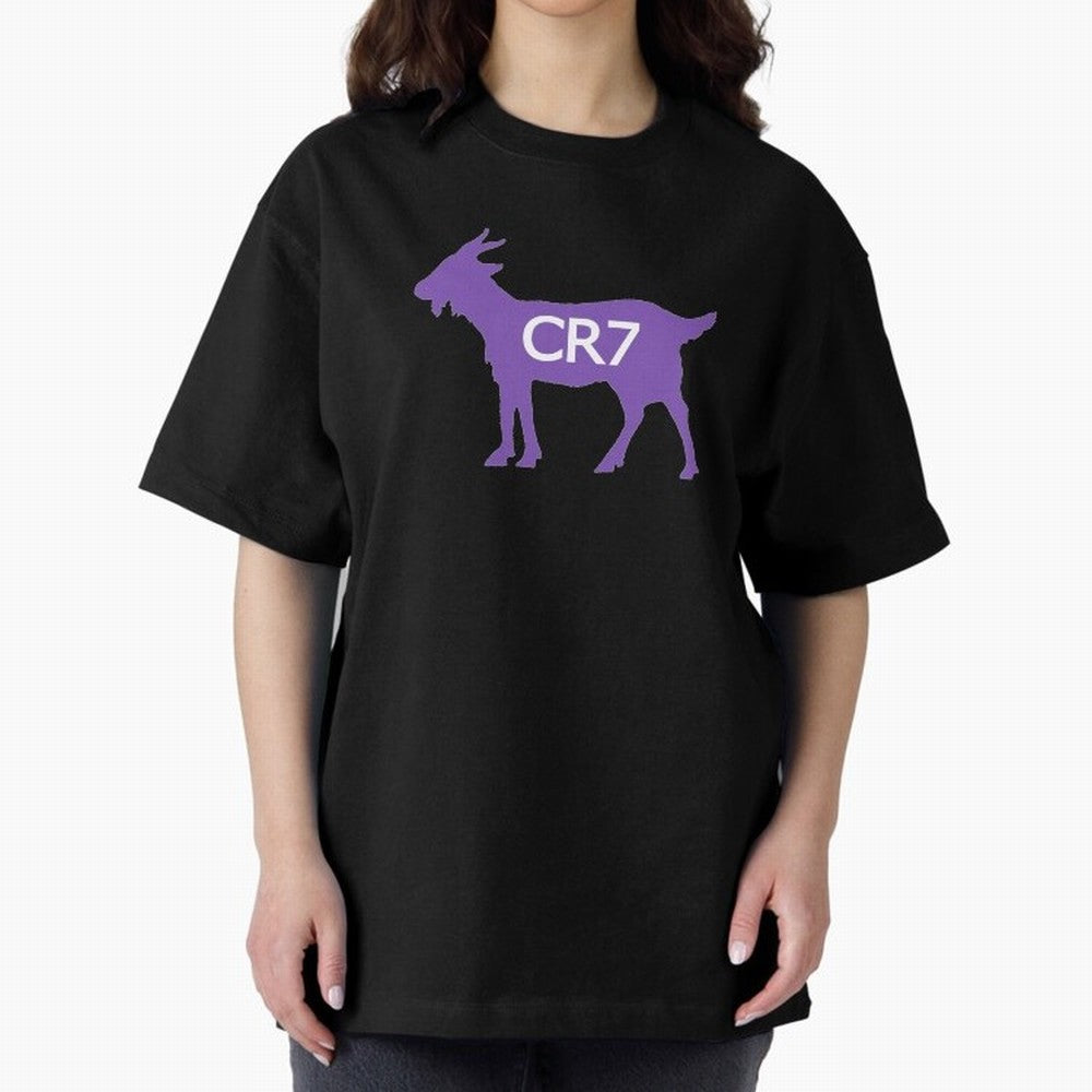 CR7 GOAT Purple Oversized T-Shirt Mark FIFA World Cup 2026 USA Canada Mexico Driven by Mbappe and Neymar, France Energy, Global Supporter Spirit, Legendary Goals, National Colors and Tournament Celebration; Ideal for Fans Who Follow Messi,