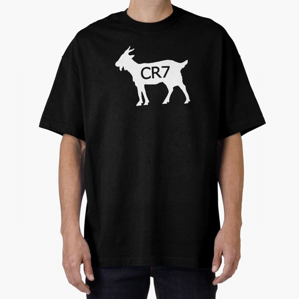 CR7 GOAT Oversized T-Shirt Relive the Noise and Pride of FIFA World Cup 2026 Group Stage Spirit, Driven by Spain, Mbappe, Sports Nostalgia, International Competition, Famous Players and Unforgettable Victories; Created for Match Day Parties, Soccer