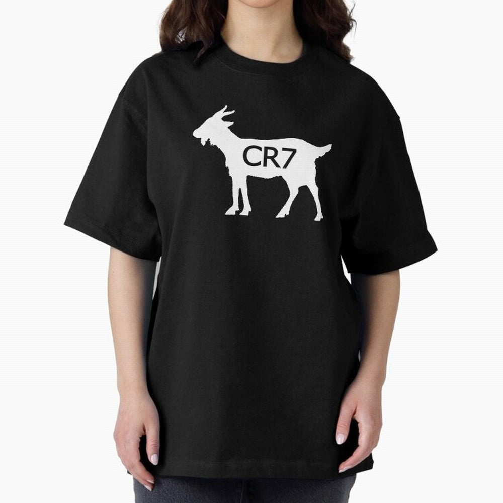 CR7 GOAT Oversized T-Shirt Relive the Noise and Pride of FIFA World Cup 2026 Group Stage Spirit, Driven by Spain, Mbappe, Sports Nostalgia, International Competition, Famous Players and Unforgettable Victories; Created for Match Day Parties, Soccer