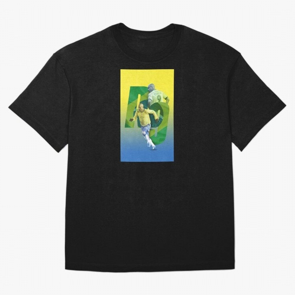 Ronaldo Luis Nazario de Lima Illustration Oversized T-Shirt Share Global Football Passion for FIFA World Cup 2026 USA Canada Mexico, Inspired by Neymar, Germany, Vintage Soccer Flavor, Modern Football Stars, National Flags and Final Night Emotion;