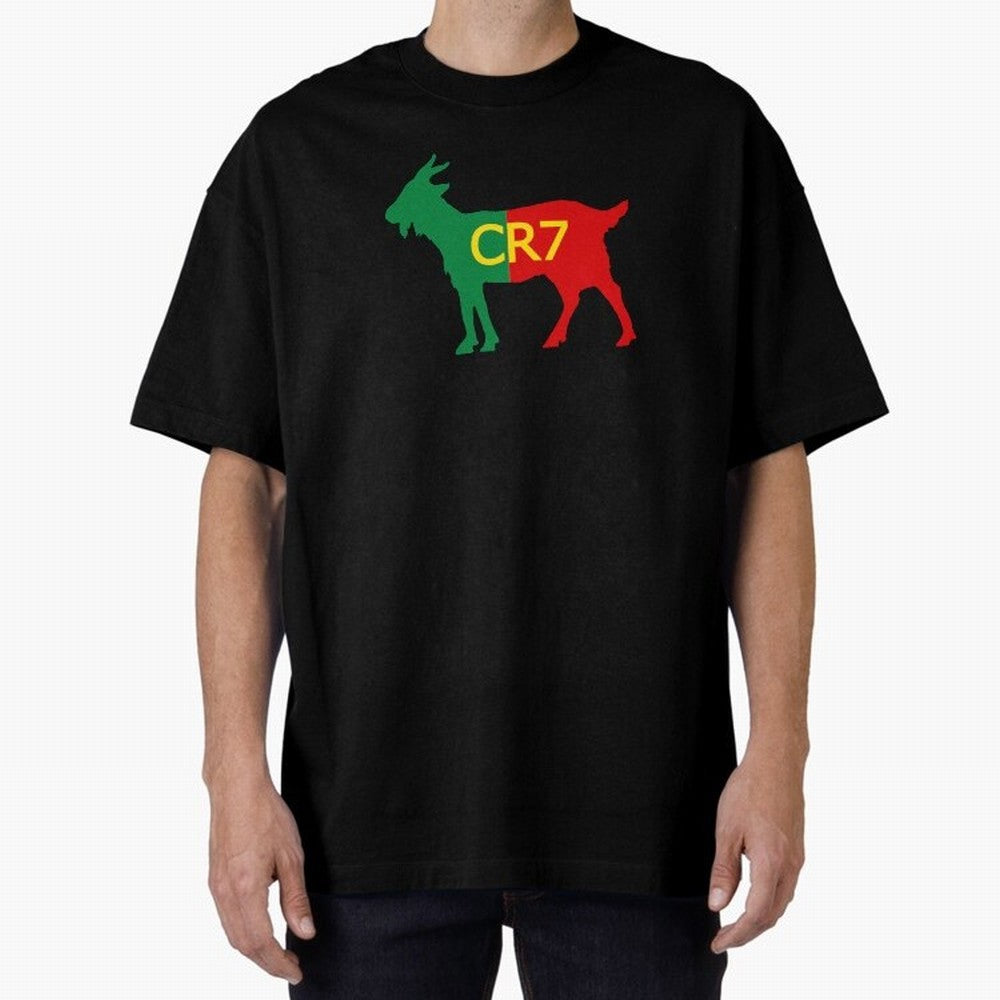 CR7 GOAT Tuga 2 Oversized T-Shirt Back Your Heroes with FIFA World Cup 2026 Inspired by Neymar, France and Portugal Energy, Retro Football Energy, Iconic Rivalries, Trophy Chase Drama and Stadium Atmosphere; Perfect for Supporters Who Want Bold