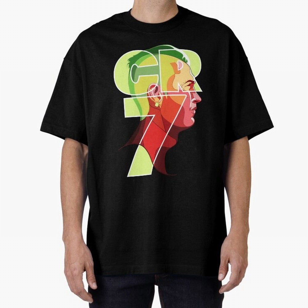 CR7 Football Legend ¨C Cristiano Ronaldo Inspired Design for True Fans Oversized T-Shirt Capture Global Football Passion for FIFA World Cup 2026 USA Canada Mexico, Filled with Haaland and Mbappe, England, France and Netherlands, Championship