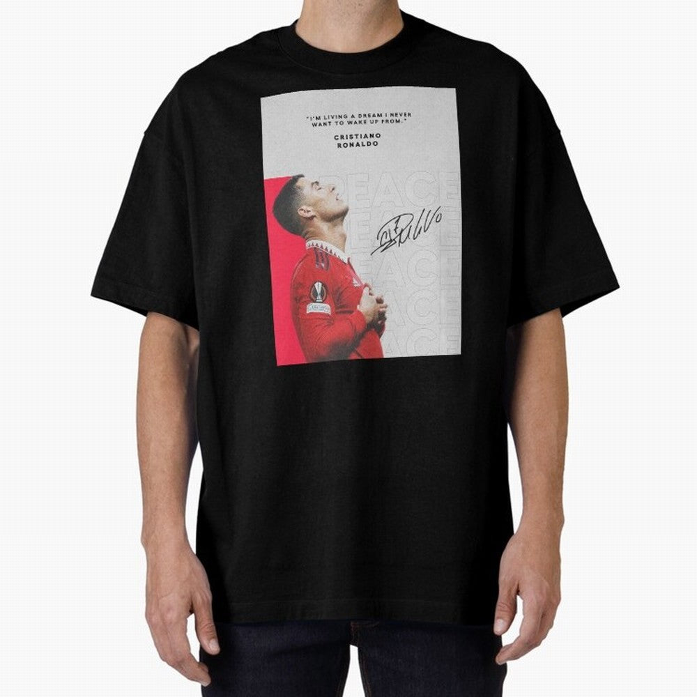 PEACE OF MIND Oversized T-Shirt Bring Match Day Hype around FIFA World Cup 2026, CR7 and Messi, Germany, Tournament Hype, Historic Matchups, Family Viewing Parties and Global Sports Pride; Made for Die Hard Supporters, Soccer Lovers, Game Day
