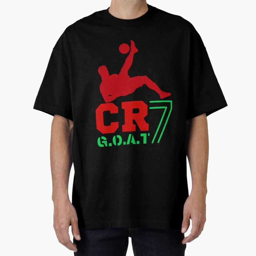 CR7 G.O.A.T Oversized T-Shirt Share the Excitement of FIFA World Cup 2026 for Fans of Messi, CR7 and Mbappe and Argentina, Bringing Supporter Pride, Iconic Celebrations, Legendary Names and Global Match Day Energy; Created for Match Day Parties,