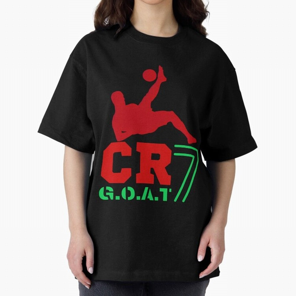 CR7 G.O.A.T Oversized T-Shirt Share the Excitement of FIFA World Cup 2026 for Fans of Messi, CR7 and Mbappe and Argentina, Bringing Supporter Pride, Iconic Celebrations, Legendary Names and Global Match Day Energy; Created for Match Day Parties,