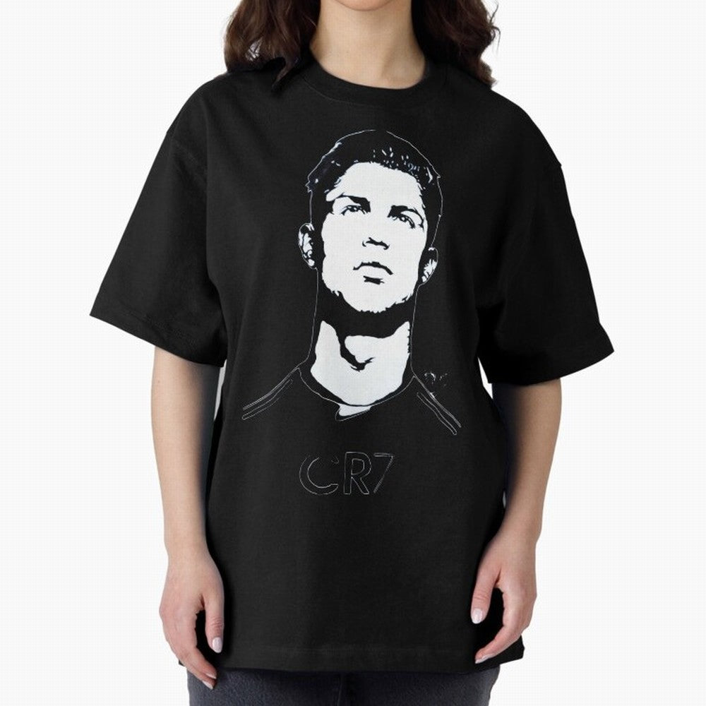 Cristiano Ronaldo Oversized T-Shirt Carry Match Day Hype around FIFA World Cup 2026, Mbappe, Netherlands, Supporter Pride, Iconic Celebrations, Legendary Names and Global Match Day Energy; Ideal for Passionate Fans Who Love Underdog Stories,