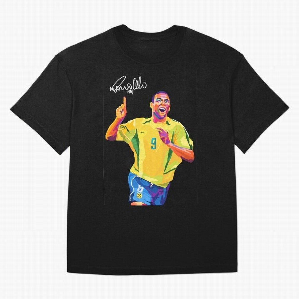 Ronaldo Nazario Pop Art Oversized T-Shirt Show Passion for the Stars of FIFA World Cup 2026 Group Stage Driven by Messi, Portugal, Spain and Germany Energy, Classic Soccer Heritage, Championship Pressure, Fan Loyalty and International Pride; Ideal