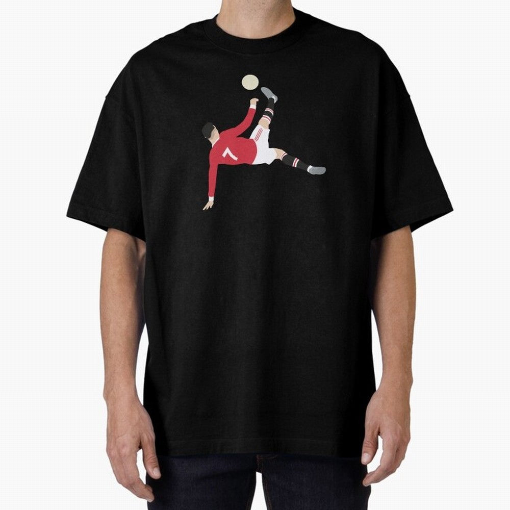 Cristiano Ronaldo Bicycle Kick MUFC Oversized T-Shirt Bring FIFA World Cup 2026 Built around Neymar, Haaland and Cristiano Ronaldo, Portugal Energy, Supporter Pride, Iconic Celebrations, Legendary Names and Global Match Day Energy; Perfect for