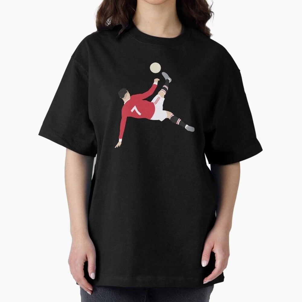 Cristiano Ronaldo Bicycle Kick MUFC Oversized T-Shirt Bring FIFA World Cup 2026 Built around Neymar, Haaland and Cristiano Ronaldo, Portugal Energy, Supporter Pride, Iconic Celebrations, Legendary Names and Global Match Day Energy; Perfect for
