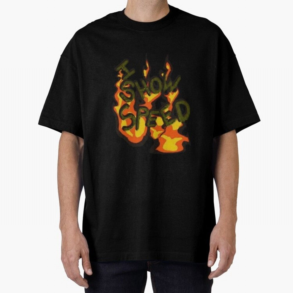 ISHOWSPEED MERCH LOGO 2 Oversized T-Shirt Keep Football History Alive during FIFA World Cup 2026 with Haaland and Mbappe, France Energy, Vintage Soccer Flavor, Modern Football Stars, National Flags and Final Night Emotion; Great for Supporters Who