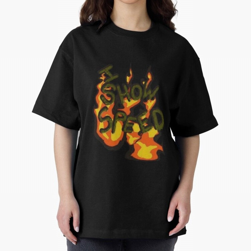 ISHOWSPEED MERCH LOGO 2 Oversized T-Shirt Keep Football History Alive during FIFA World Cup 2026 with Haaland and Mbappe, France Energy, Vintage Soccer Flavor, Modern Football Stars, National Flags and Final Night Emotion; Great for Supporters Who