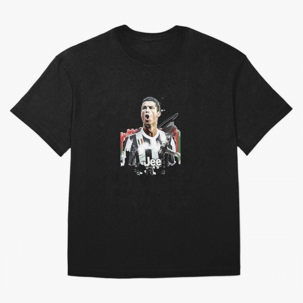 Ronaldo Oversized T-Shirt Honor Football Greatness during Global Football Passion for FIFA World Cup 2026 USA Canada Mexico, Inspired by Cristiano Ronaldo, Haaland and CR7, Portugal, Football Festival Excitement, Trophy Ambitions, Country Rivalries