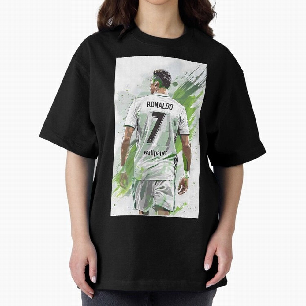 Ronaldo Oversized T-Shirt Back Your Heroes with FIFA World Cup 2026 Group Stage for Fans of Messi and Cristiano Ronaldo and England and Germany, Bringing Vintage Soccer Flavor, Modern Football Stars, National Flags and Final Night Emotion; Ideal