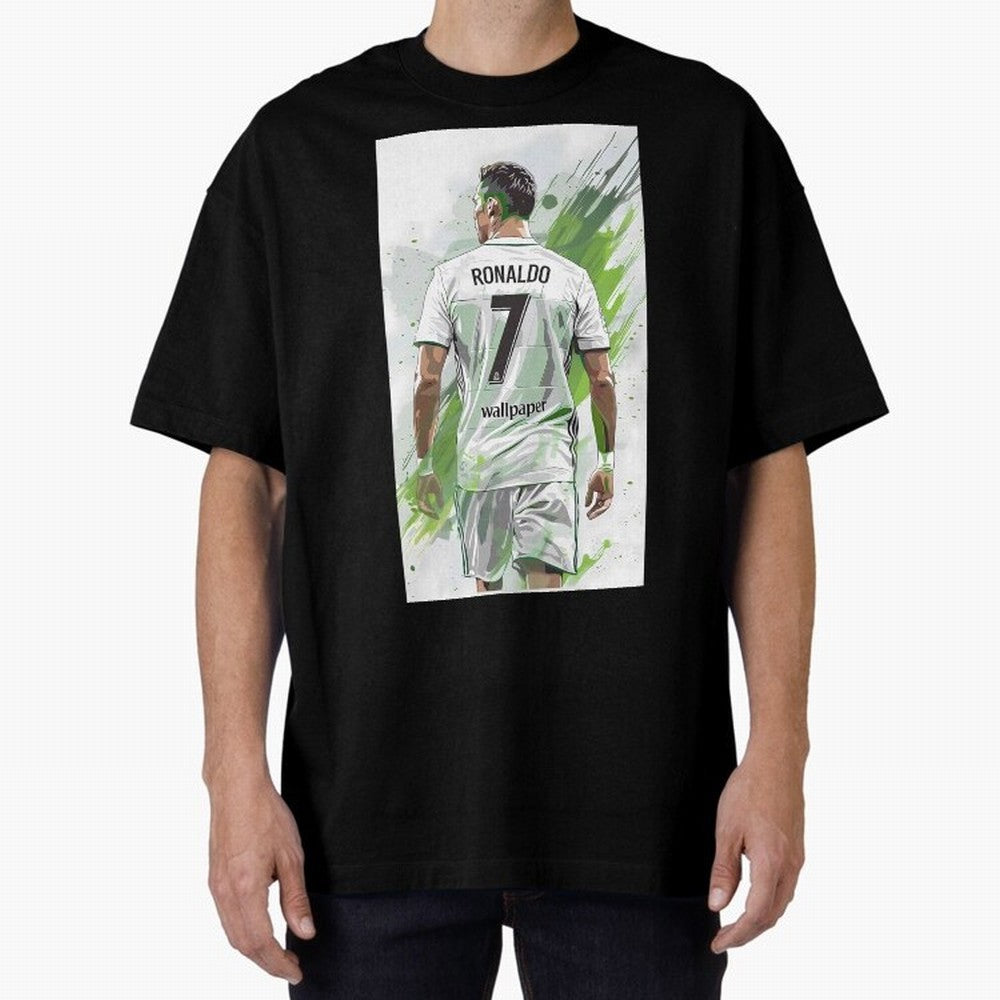 Ronaldo Oversized T-Shirt Back Your Heroes with FIFA World Cup 2026 Group Stage for Fans of Messi and Cristiano Ronaldo and England and Germany, Bringing Vintage Soccer Flavor, Modern Football Stars, National Flags and Final Night Emotion; Ideal