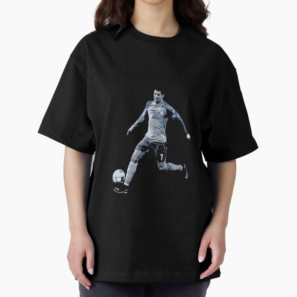 Soccer Football Art, Cristiano Ronaldo Oversized T-Shirt Fuel the Hype around Match Day Hype around FIFA World Cup 2026 Group Stage, Mbappe, England and Germany, Classic Soccer Heritage, Championship Pressure, Fan Loyalty and International Pride;