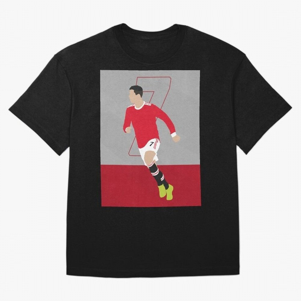 Cristiano Ronaldo 2021/22 Illustration Oversized T-Shirt Follow the Road to FIFA World Cup 2026 USA Canada Mexico Spirit, Celebrating Portugal, Cristiano Ronaldo, Haaland and CR7, Classic Soccer Heritage, Championship Pressure, Fan Loyalty and