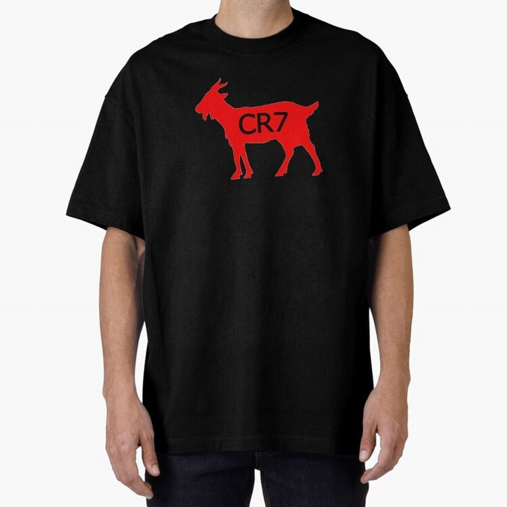 CR7 GOAT Red Oversized T-Shirt Honor Champions and Dreams in FIFA World Cup 2026 Group Stage Spirit, Celebrating Brazil, Portugal and Argentina, Mbappe and Neymar, Supporter Pride, Iconic Celebrations, Legendary Names and Global Match Day Energy;