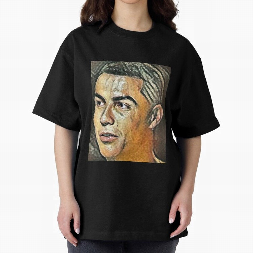 Cristiano Ronaldo Oversized T-Shirt Share Global Football Passion for FIFA World Cup 2026, Celebrating Neymar, England, France and Netherlands, Championship Spirit, Famous Goals, Roaring Crowds and International Football Unity; Created for Match