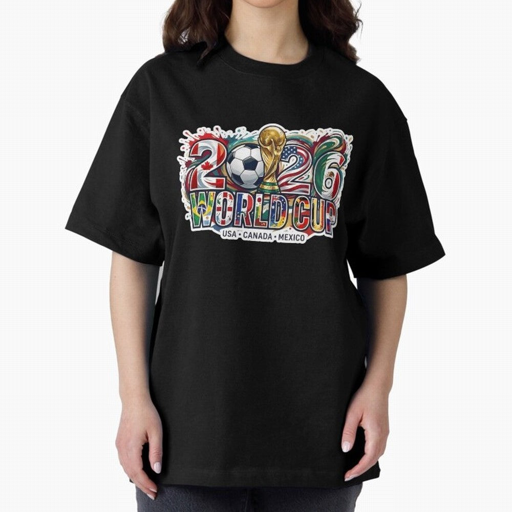 2026 World Cup International Futbol Football Soccer USA Canada Mexico Oversized T-Shirt Celebrate Soccer Greatness during FIFA World Cup 2026 Celebrating Haaland and Mbappe, Brazil Energy, Vintage Soccer Flavor, Modern Football Stars, National