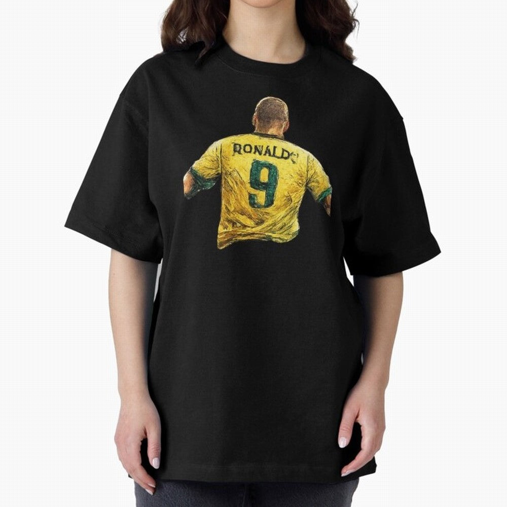 Brazilian Football Legend No.9 Vintage Streetwear Design Oversized T-Shirt Feel the Heartbeat of Match Day Hype around FIFA World Cup 2026, Haaland, Germany, Game Day Rituals, Football Legends, Country Pride and the Road to the Final; Great for