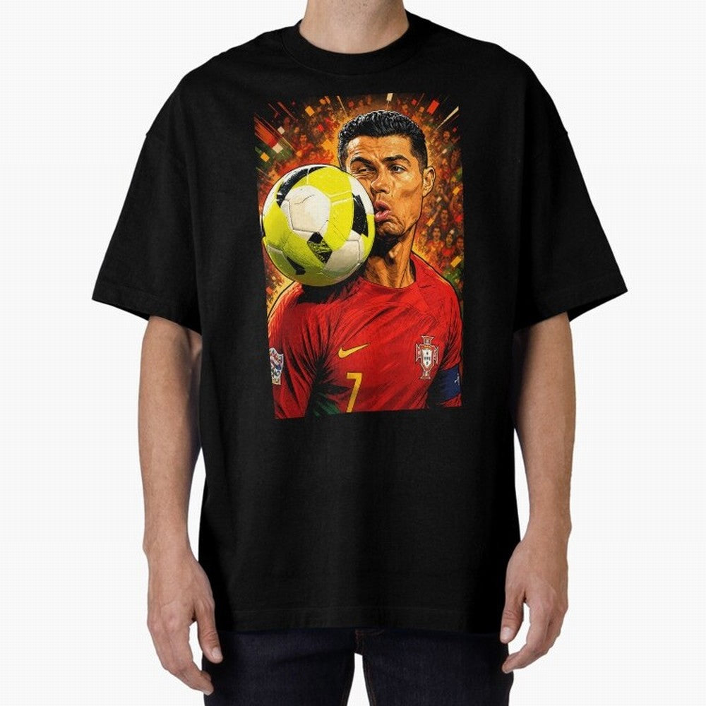 Legendary shot Oversized T-Shirt Celebrate FIFA World Cup 2026 Featuring Haaland, Argentina, France and Brazil Energy, Global Supporter Spirit, Legendary Goals, National Colors and Tournament Celebration; Ideal for Passionate Fans Who Love Underdog