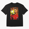 Legendary shot Oversized T-Shirt Celebrate FIFA World Cup 2026 Featuring Haaland, Argentina, France and Brazil Energy, Global Supporter Spirit, Legendary Goals, National Colors and Tournament Celebration; Ideal for Passionate Fans Who Love Underdog