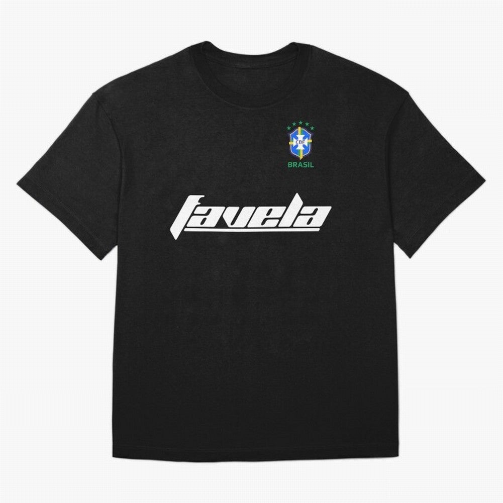 Brasil CBF WorldCup Favela Oversized T-Shirt Cheer for FIFA World Cup 2026 Filled with Mbappe and Neymar, Argentina, France and Brazil Energy, Match Day Excitement, Supporter Culture, Golden Goals and Global Football Passion; Perfect for People Who