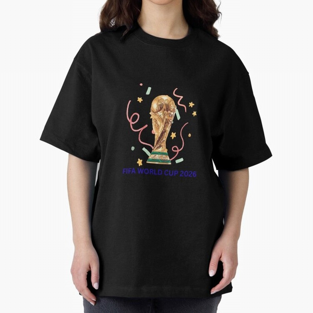 FIFA World Cup 2026 Oversized T-Shirt Celebrate Soccer Greatness during FIFA World Cup 2026 Group Stage Spirit, Built around Brazil, Portugal and Argentina, Messi, CR7 and Mbappe, Football History, Final Match Energy, Crowd Noise and Once in a