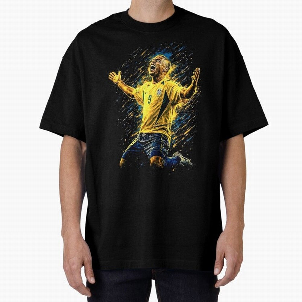 R9 Ronaldo Football Legend Oversized T-Shirt Honor the Beautiful Game during FIFA World Cup 2026 Capturing Messi and Cristiano Ronaldo, Spain Energy, Stadium Memories, Football Loyalty, International Chants and Championship Tradition; Perfect for