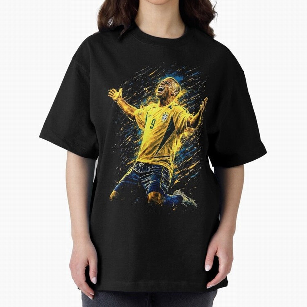 R9 Ronaldo Football Legend Oversized T-Shirt Honor the Beautiful Game during FIFA World Cup 2026 Capturing Messi and Cristiano Ronaldo, Spain Energy, Stadium Memories, Football Loyalty, International Chants and Championship Tradition; Perfect for