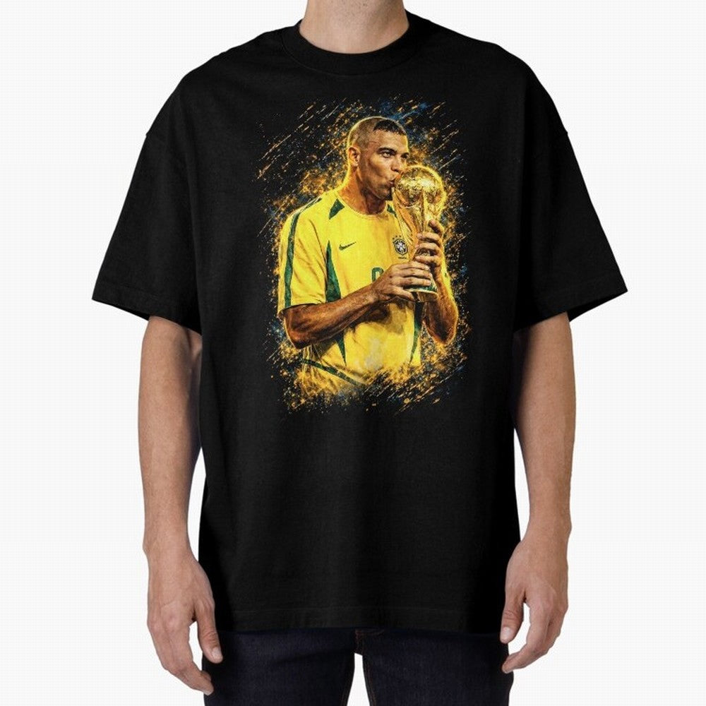 R9 Ronaldo Football Legend Oversized T-Shirt Celebrate Football Dreams Across FIFA World Cup 2026 for Fans of Mbappe and Neymar and Argentina, France and Brazil, Bringing Fan Favorite Moments, National Team Passion, Big Match Drama and Soccer